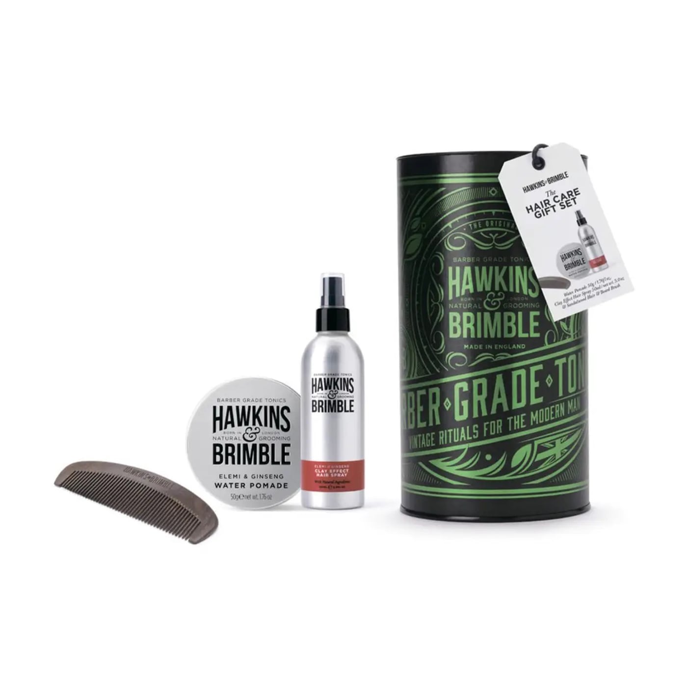 Набір для волосся Hawkins &amp; Brimble The Hair Care Gift Set (помада для укладання, 50 г + спрей, 150 мл + гребінець)