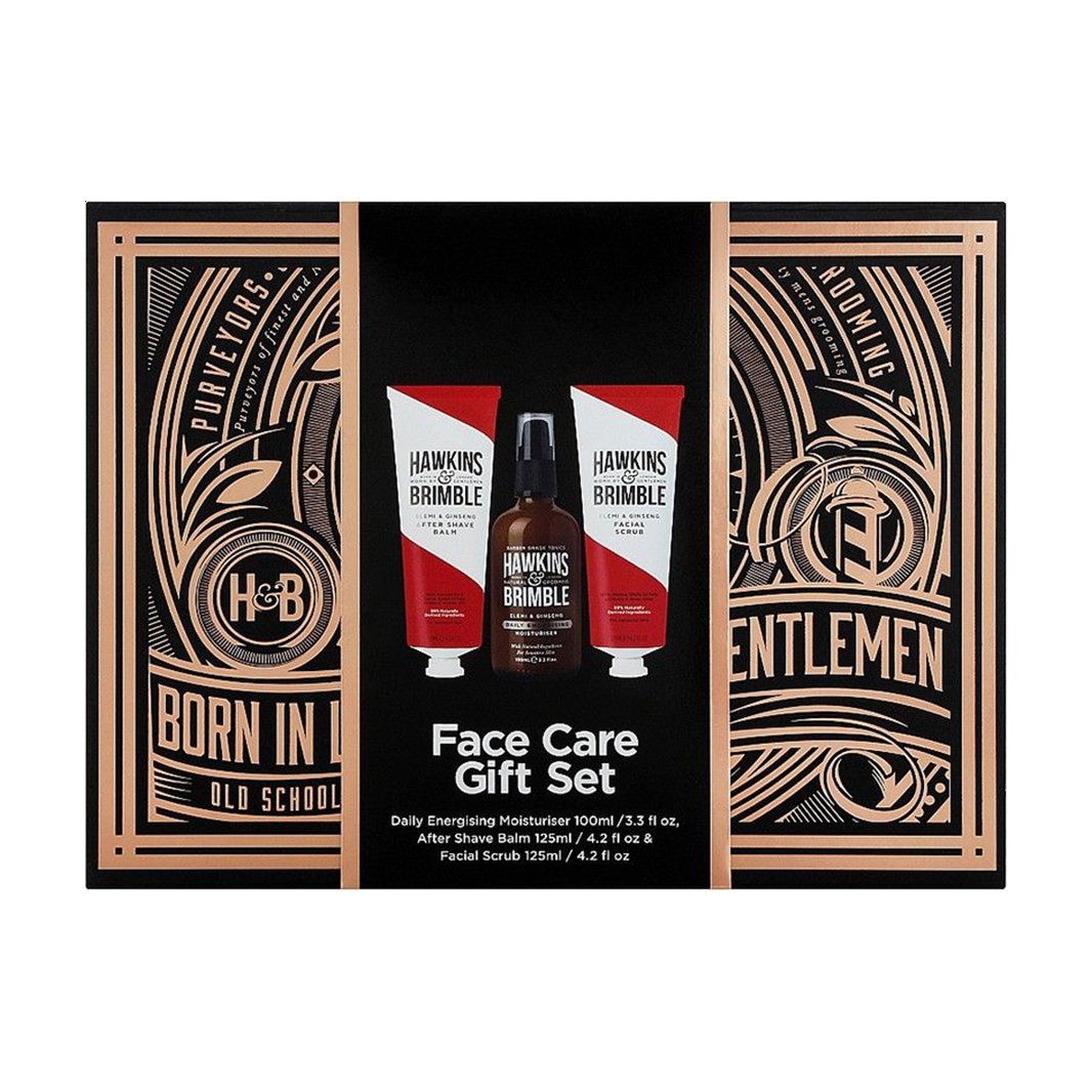 Подарунковий набір для догляду за обличчям Hawkins &amp; Brimble Face Care Gift Set (гель, 150 мл + крем, 100 мл + скраб, 125 мл)